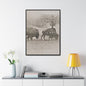 Buffalo at Redwood Falls Gallery Canvas Wraps Vertical Frame 30″ x 40″ Premium Gallery Wraps (1.25″) Black