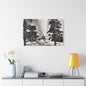 Castle Geyser Yellowstone Satin Canvas Stretched 36″ x 24″ (Horizontal) 1.5"