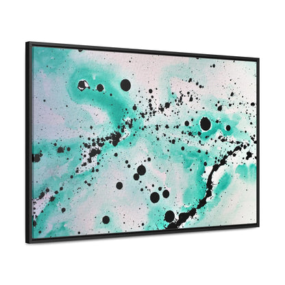 Teal Burst Gallery Canvas Wraps, Horizontal Frame