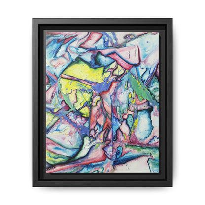 Alien Abstract Colorful Framed Canvas Art - Kia Day Design