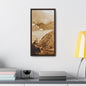Back View Morris Dam Spillway Gallery Canvas Wraps Vertical Frame 10″ x 20″ 1.25" Walnut