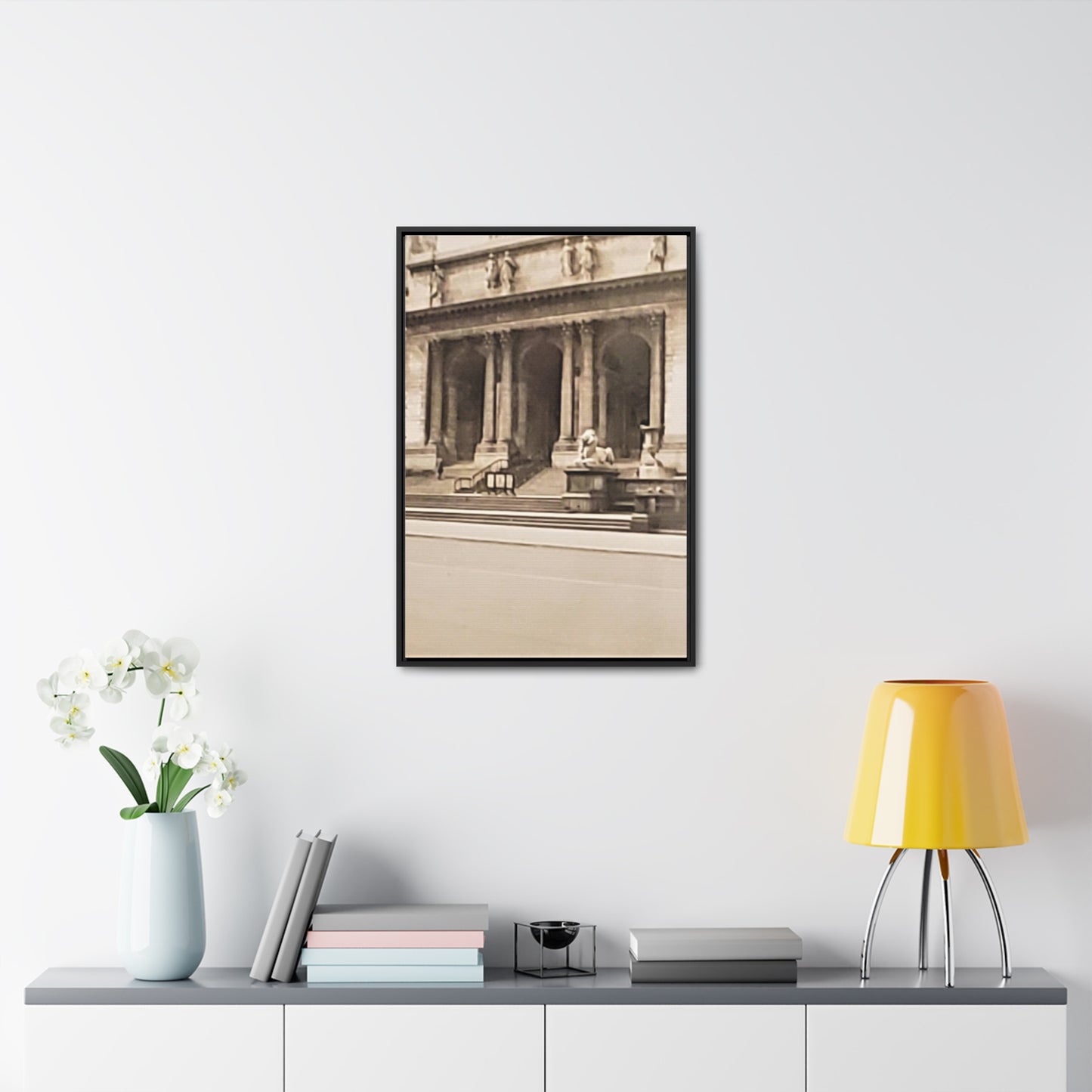 New York Public Library Gallery Canvas Wraps, Vertical Frame