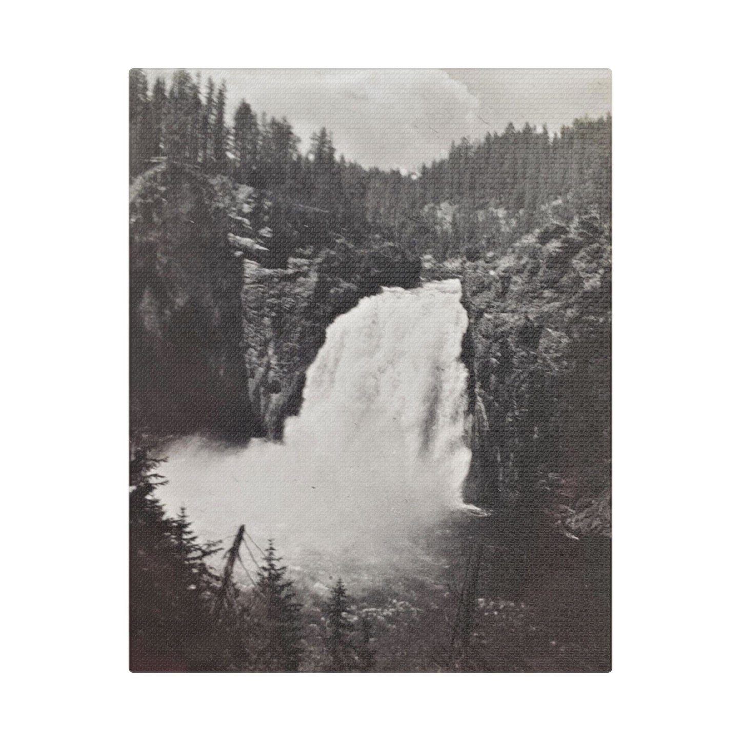 Upper Falls Yellowstone Satin Canvas, Stretched