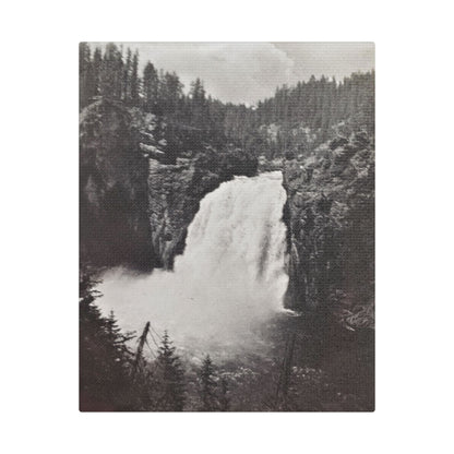 Upper Falls Yellowstone Satin Canvas Stretched 8″ x 10″ (Vertical) 1.5"