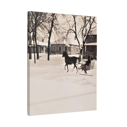 Carriage Ride Satin Canvas Stretched