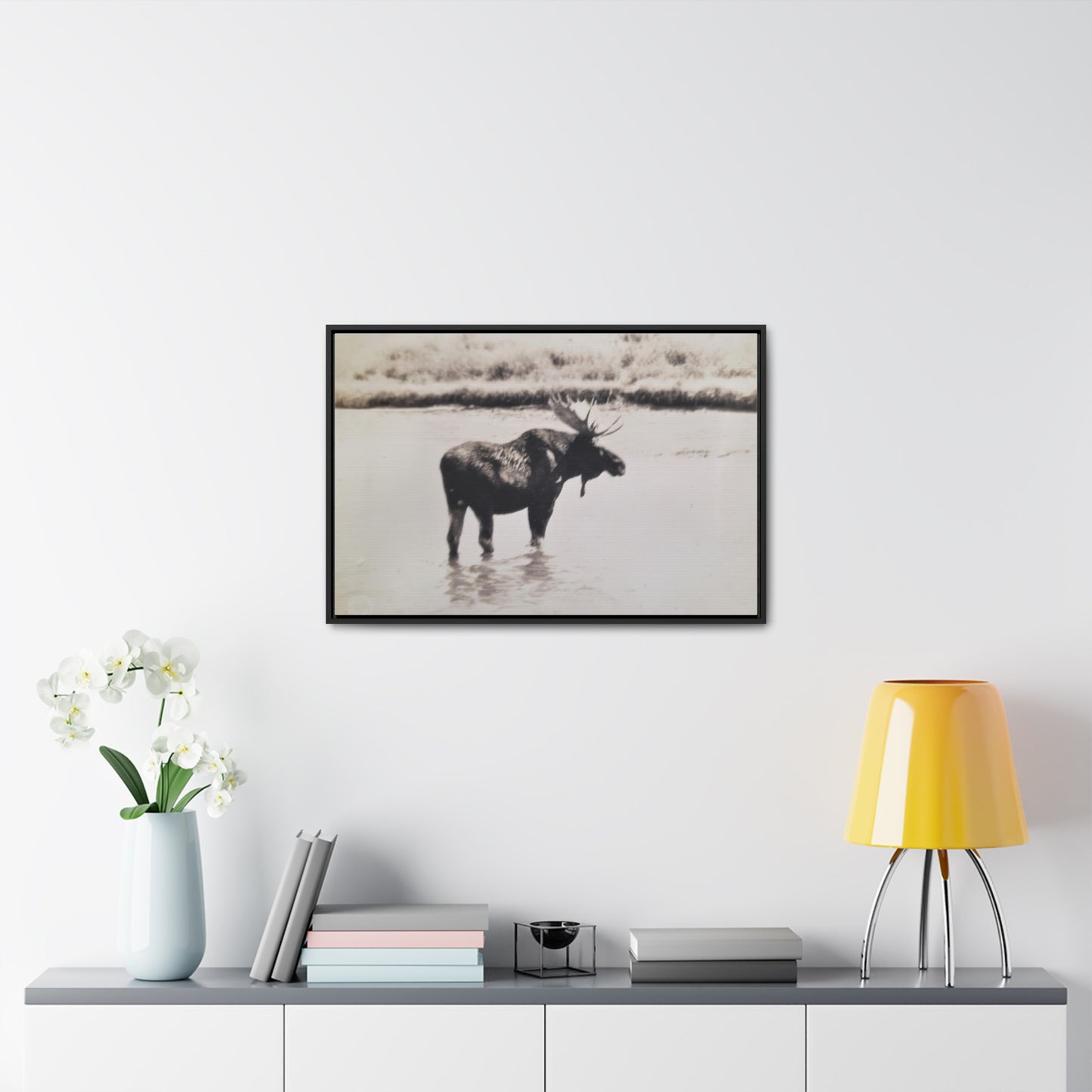 Yellowstone Bull Moose Gallery Canvas Wraps, Horizontal Frame