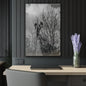Black & White Buzzards in Winter Trees French Cleat Hanging - 24" x 36" (Vertical) 0.25'' - Home Decor