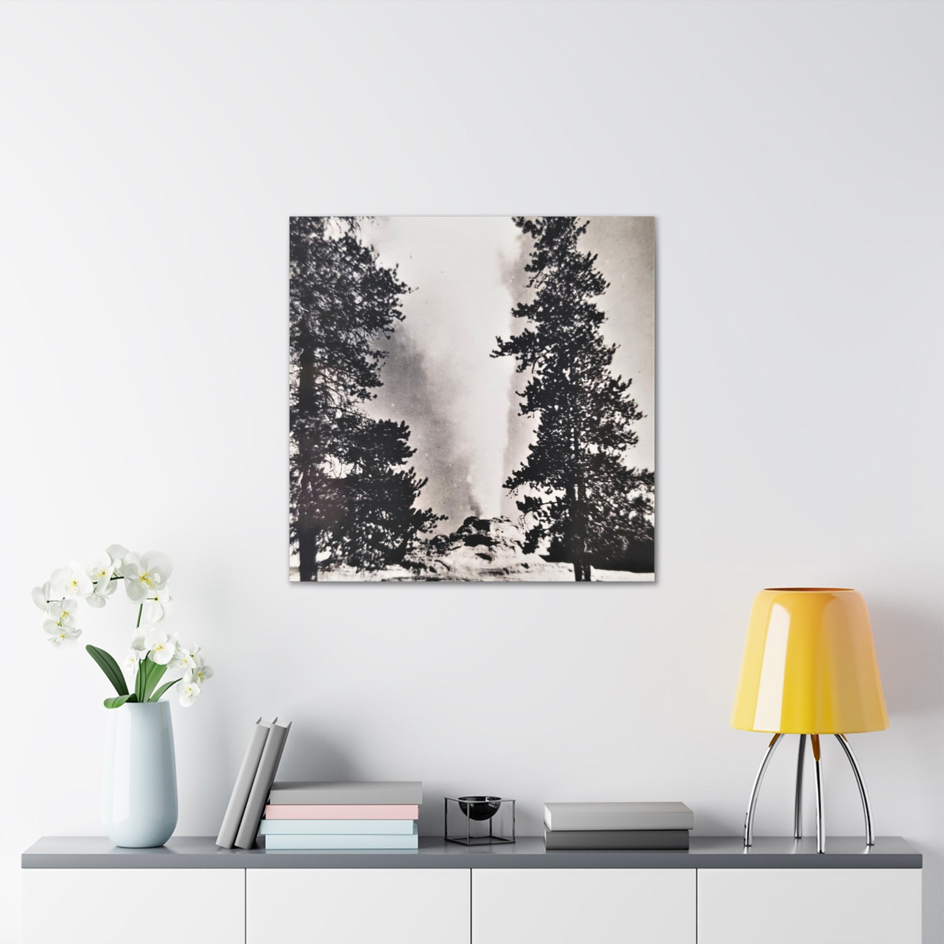Castle Geyser Yellowstone Canvas Gallery Wraps - 30″ x 30″ 1.25" - Canvas