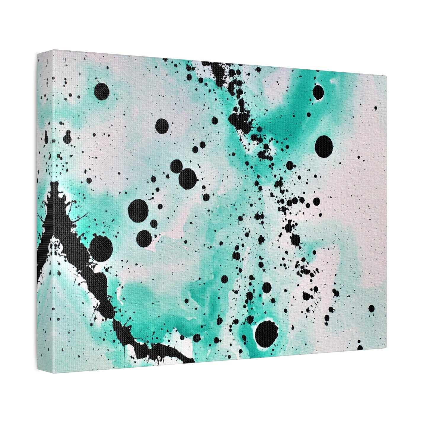 Teal Burst Stretched Canvas