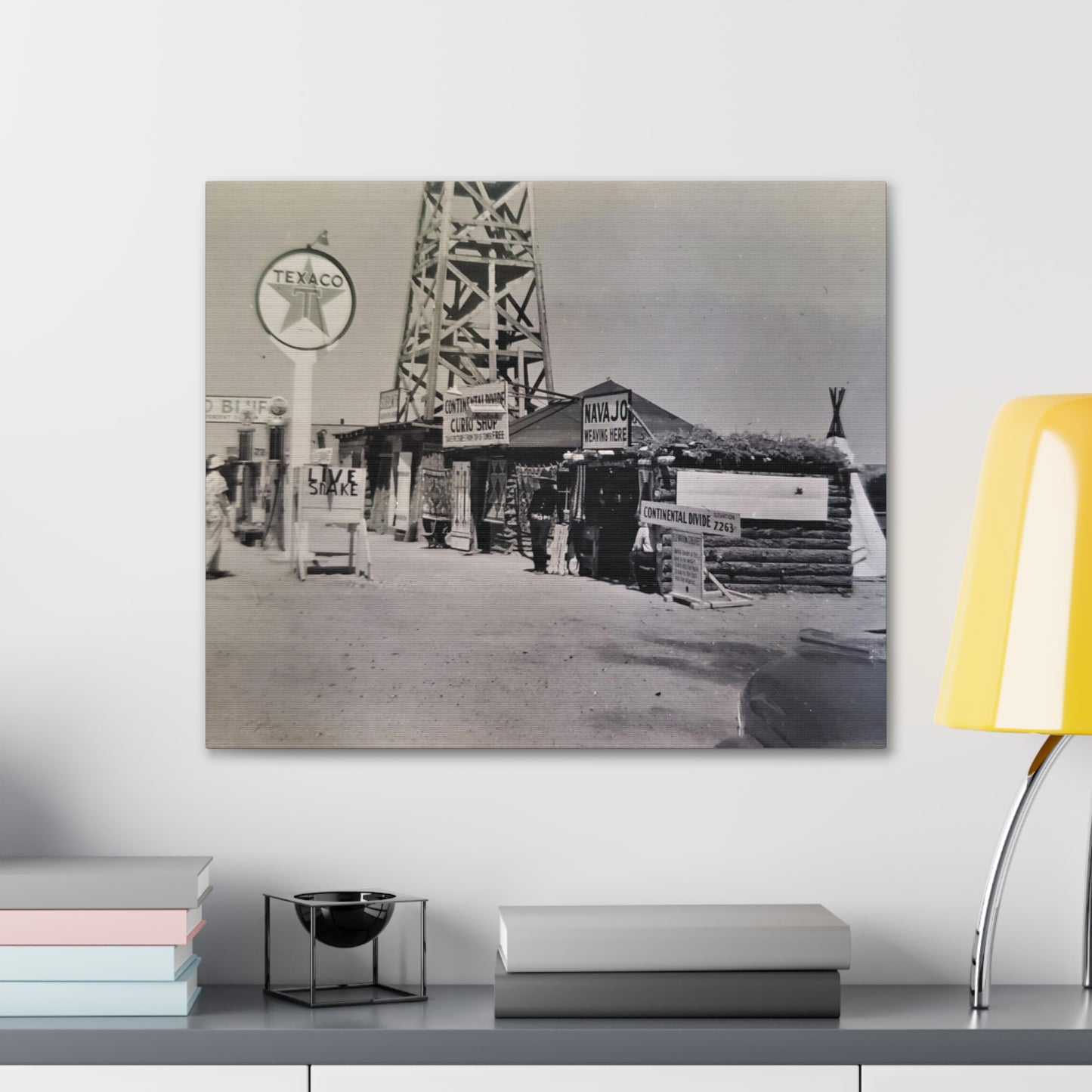 Texaco Station Continental Divide Canvas Gallery Wraps