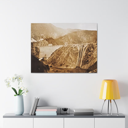 Back View Morris Dam Spillway Canvas Gallery Wraps 40″ x 30″ 1.25"