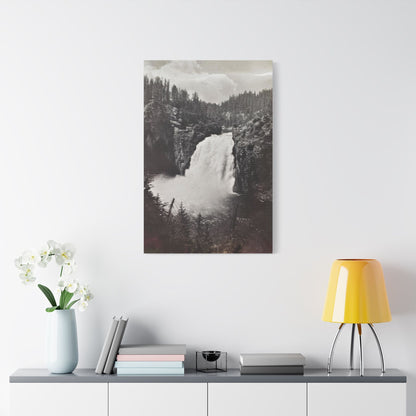 Upper Falls Yellowstone Satin Canvas Stretched