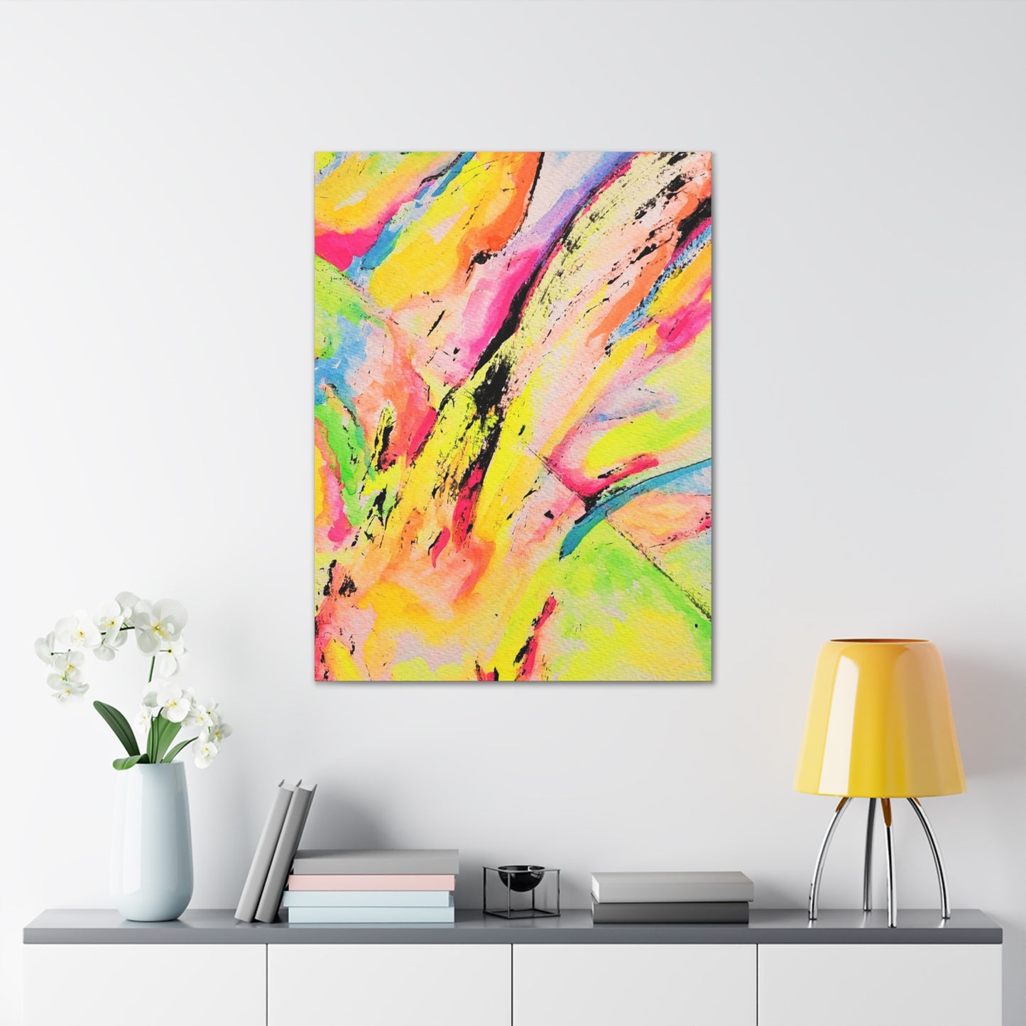 Neon Fire Canvas Gallery Wraps