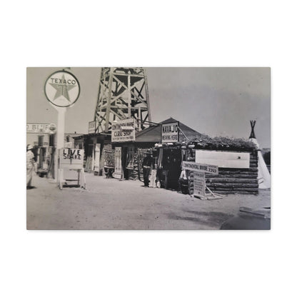 Texaco Station Continental Divide Canvas Gallery Wraps