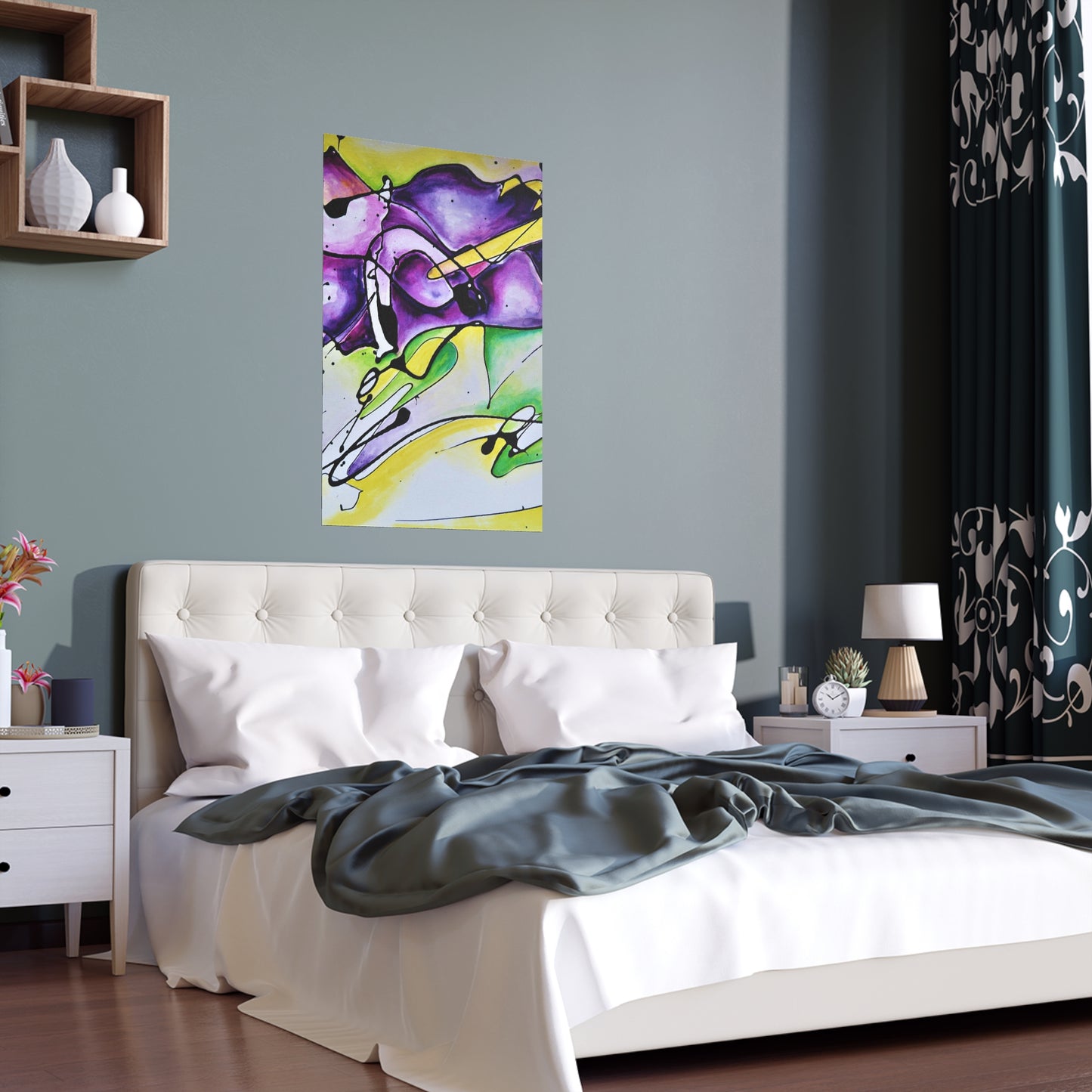 Purple Mountains Indoor and Outdoor Silk Posters