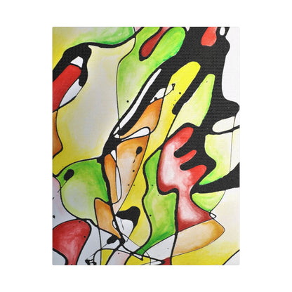 Red Mushroom Satin Canvas Stretched 11″ x 14″ (Vertical) 1.5"