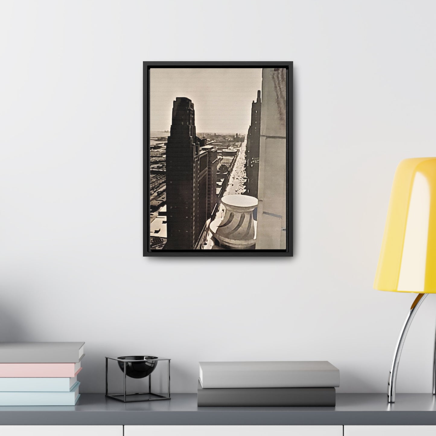 Michigan Ave Chicago Gallery Canvas Wraps, Vertical Frame