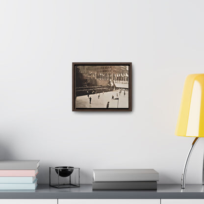 Rockefeller Plaza Easter 1945 Gallery Canvas Wraps Horizontal Frame 10″ x 8″ Walnut 1.25"