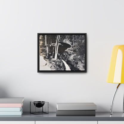 Narada Falls Yellowstone Gallery Canvas Wraps Horizontal Frame 14″ x 11″ Black 1.25"