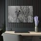 Black & White Buzzards in Winter Trees French Cleat Hanging - 36" x 24" (Horizontal) 0.25'' - Home Decor