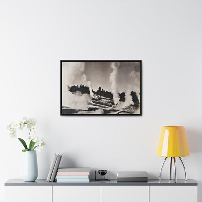 Norris Geyser Yellowstone Gallery Canvas Wraps Horizontal Frame 30″ x 20″ Black 1.25"