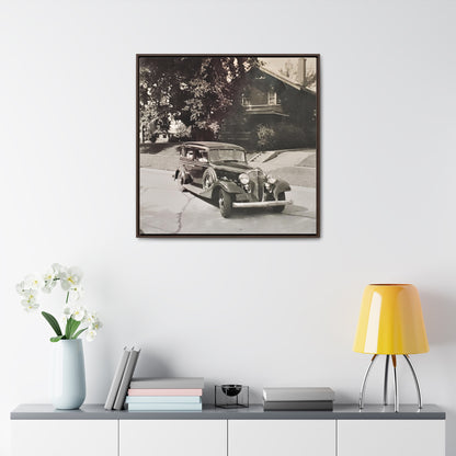 Classic Car Gallery Canvas Wraps, Square Frame