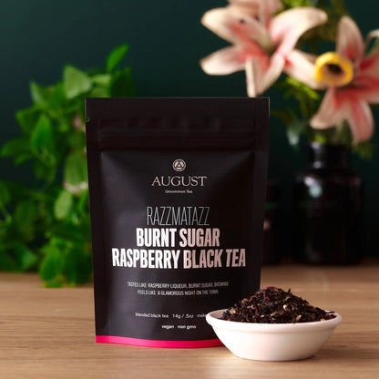 Razzmatazz - Raspberry Burnt Sugar Black Tea - 4 cup deluxe sample - Beverages > Teas > Black Teas