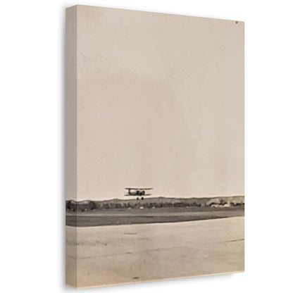 Plane Landing Omaha Airport 1939 Stretched Canvas