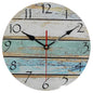 12 Inch MDF Wooden Clock Antique Clock and Creative Art Home Decor Wall Clocks blue white