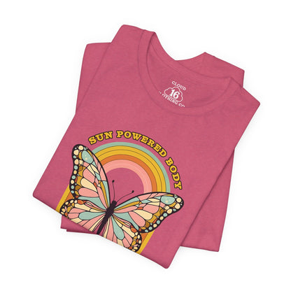Butterfly Rainbow Women's T-Shirt - Vintage Graphic Tee for Nature Lovers- Cloud 16 Clothing Co.- {{Product type}}