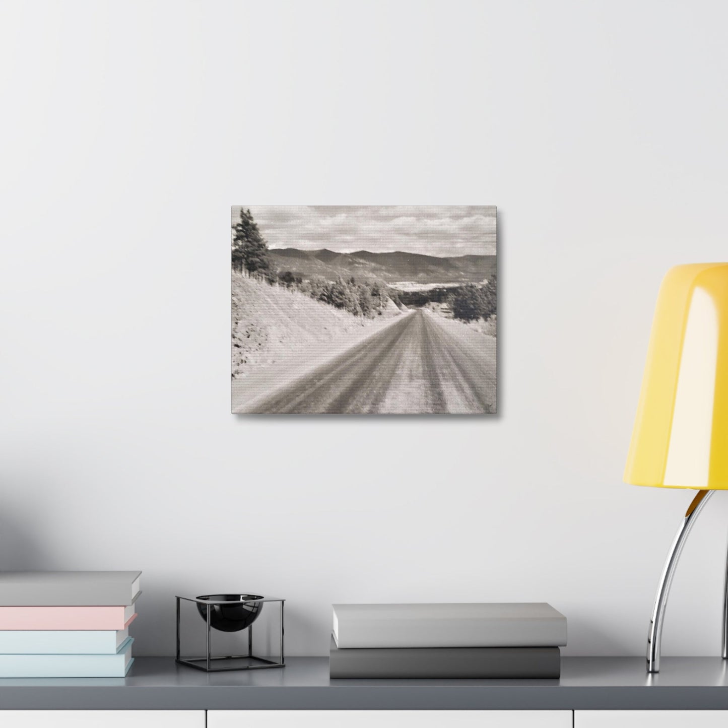Western Road Stretched Canvas 1.5" 14″ x 11″