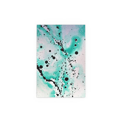 Teal Burst Silk Posters 8" x 12" (Vertical) Semi Glossy