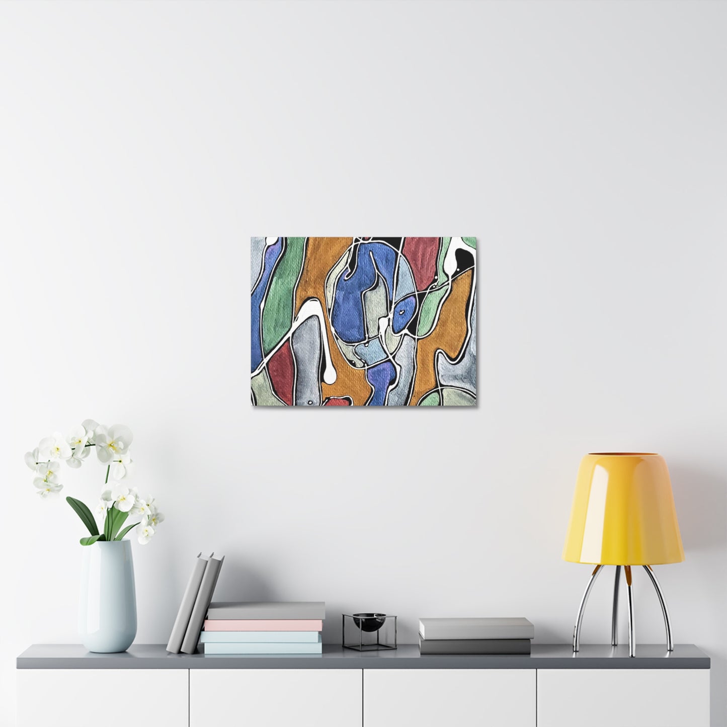 Blue Girl Stretched Canvas