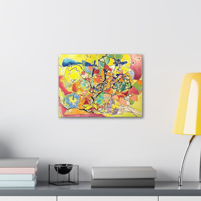 Yellow Abstract Canvas Gallery Wraps 16″ x 12″ 1.25"