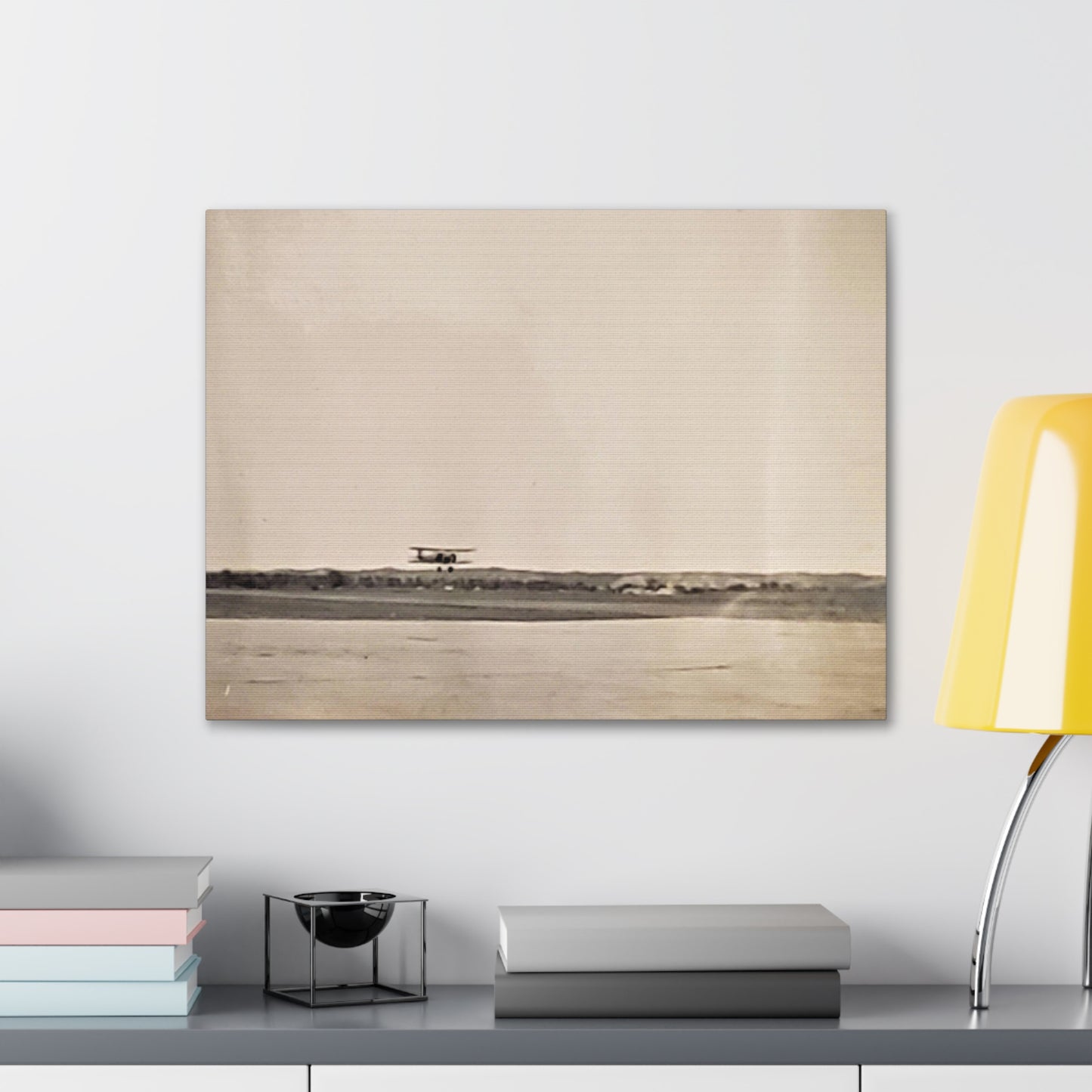 Plane Landing Omaha Airport 1939 Canvas Gallery Wraps