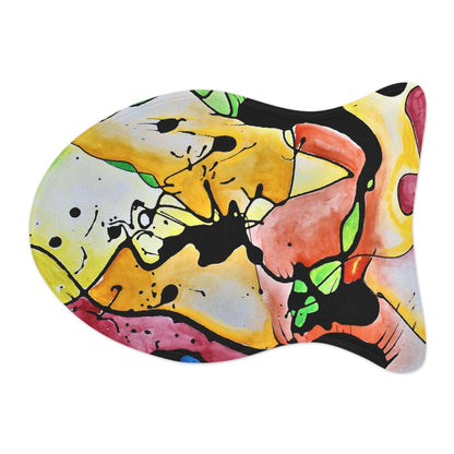Space Judy Pet Feeding Mats Fish shape (19" × 14") White