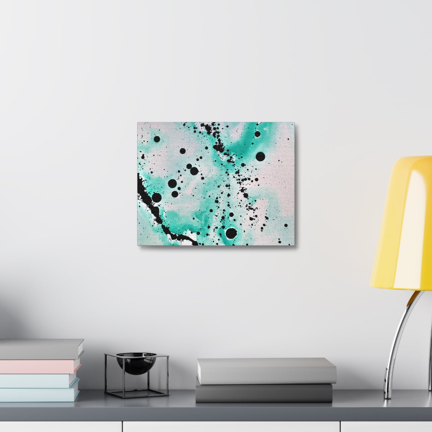 Teal Burst Stretched Canvas