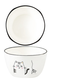 PurrfectCat Ceramic Dining Bowls - D - bowls