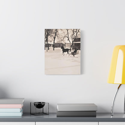 Carriage Ride Satin Canvas Stretched