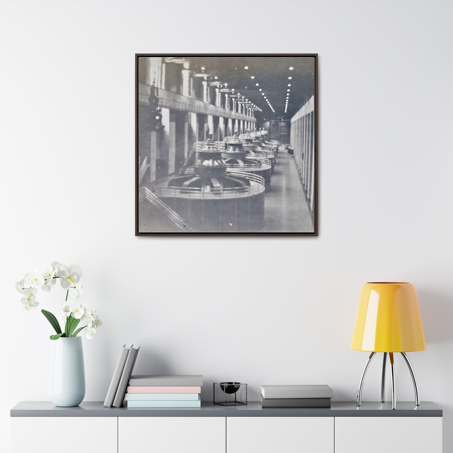 Boulder Dam Powerhouse Gallery Canvas Wraps, Square Frame