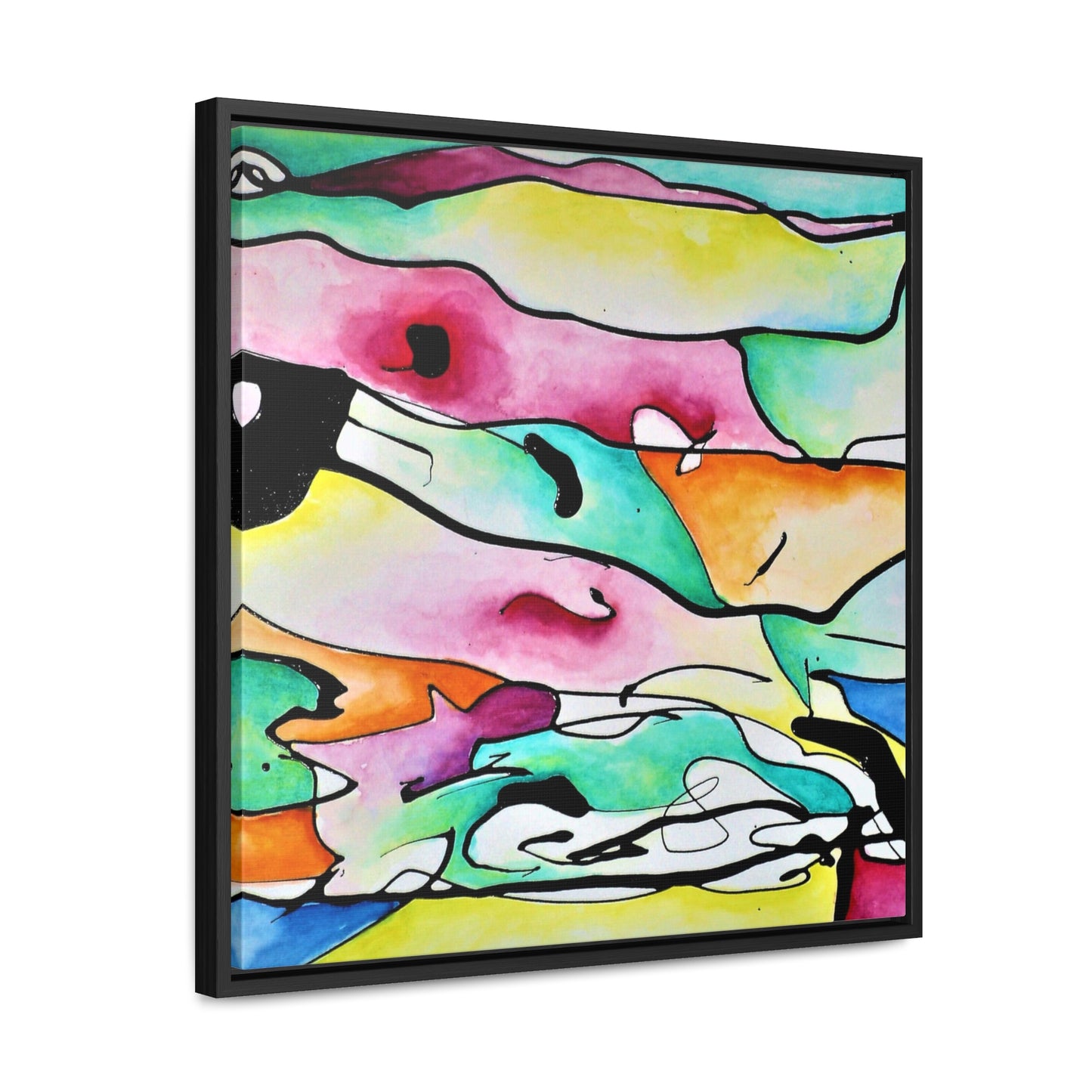 Shredded Paper Gallery Canvas Wraps, Square Frame