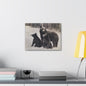 Yellowstone Black Bears Canvas Gallery Wraps 16″ x 12″ 1.25"