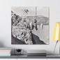 Suspended Boulder Dam Worker Canvas Gallery Wraps 24″ x 24″ 1.25"