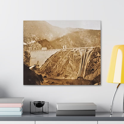 Back View Morris Dam Spillway Canvas Gallery Wraps 24″ x 20″ 1.25"