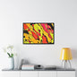 80s Rapture Gallery Canvas Wraps, Horizontal Frame 30″ x 20″ Black orange yellow 1.25"