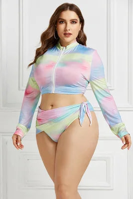 Long Sleeve Three-Piece Sets Swimwear Swimsuit