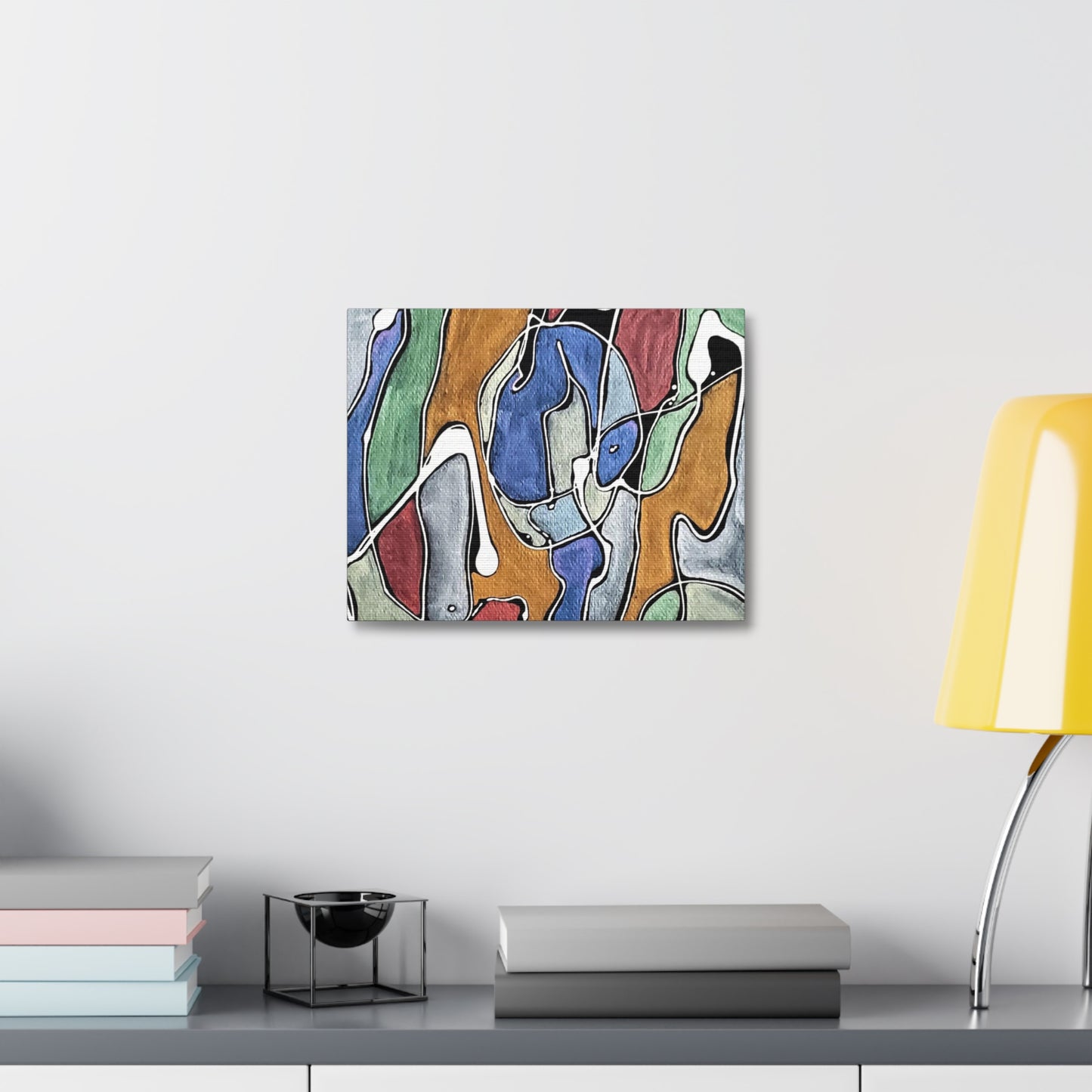 Blue Girl Stretched Canvas