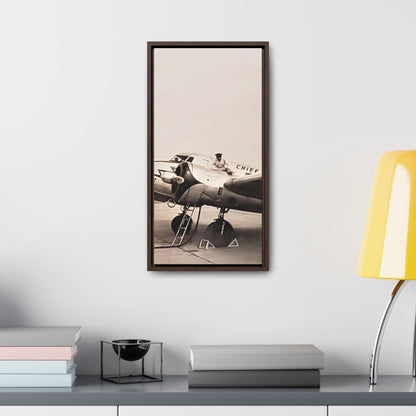 Refueling Mid-Contintent Chief Line 1939 Gallery Canvas Wraps Vertical Frame 10″ x 20″ Premium Gallery Wraps (1.25″) Walnut