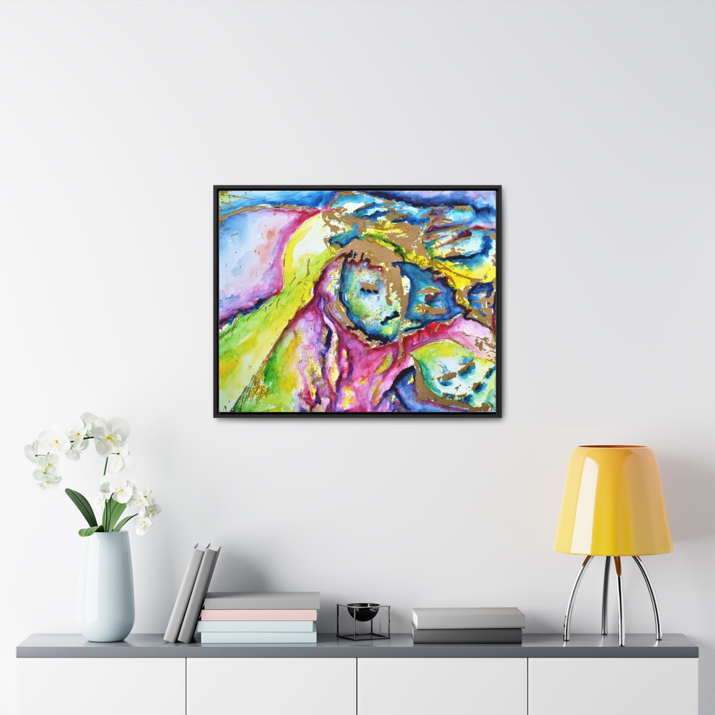 Mother's Face Gallery Canvas Wraps, Horizontal Frame