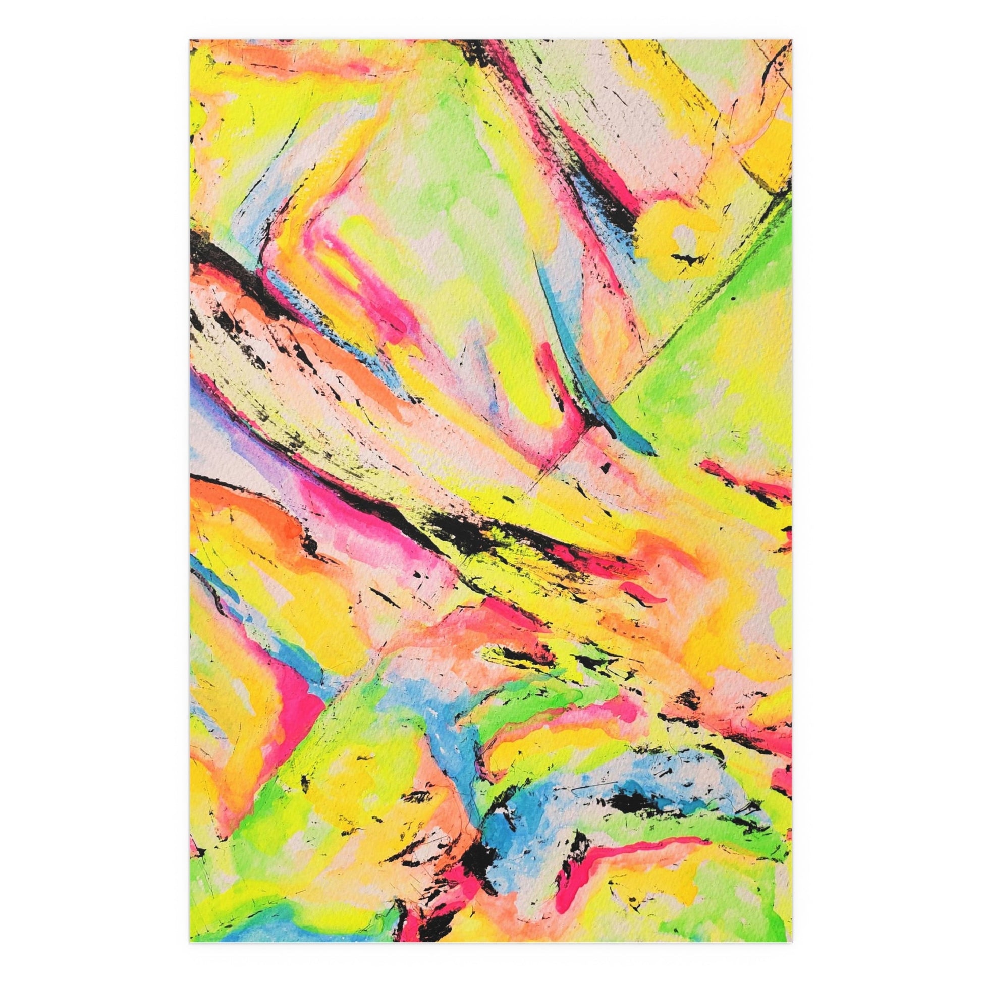 Neon Fire Silk Posters - 32″ x 48″ (Vertical) Semi Glossy - Poster
